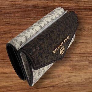 Michael Kors Brown and Cream Women’s Wallet